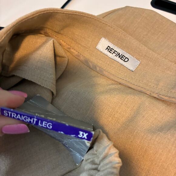 Catherines Refined Beige Pull-On Pants Size 3X Straight Leg Flat Front NWT READ - Picture 11 of 14